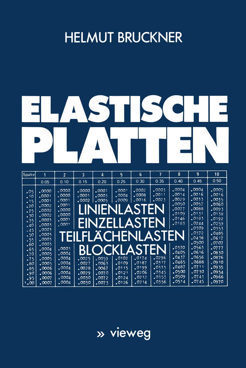 Elastische Platten: Linienlasten Einzellasten Teilflchenlasten Blocklasten (German Edition),Used