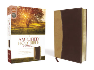 Amplified Holy Bible, Compact, Leathersoft, Tan/Burgundy: Captures The Full Meaning Behind The Original Greek And Hebrew