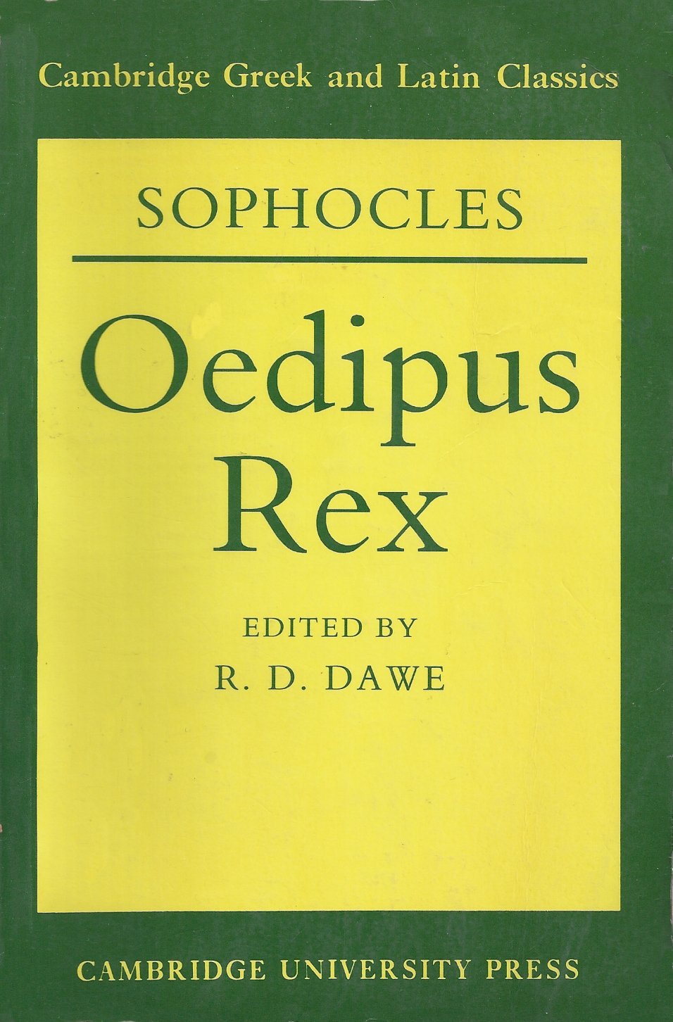 Sophocles: Oedipus Rex (Cambridge Greek and Latin Classics) (Greek Edition),Used