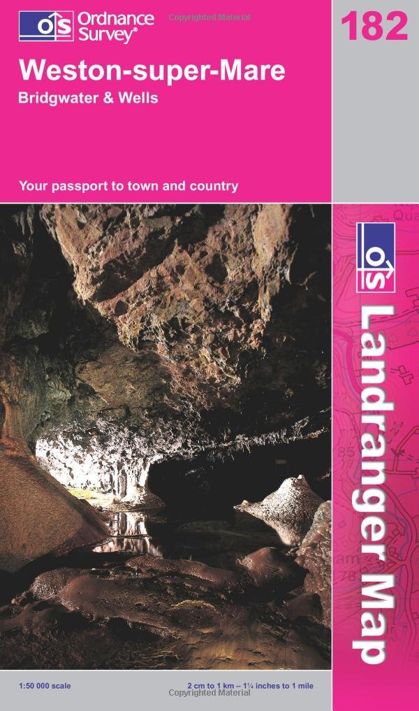 WestonSuperMare, Bridgwater and Wells (Landranger Maps) 182,Used