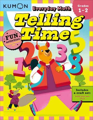 Kumon Everyday Math: Telling Timefun Activities For Grades 12Complete With Craft Set To Build Your Own Clock!,New