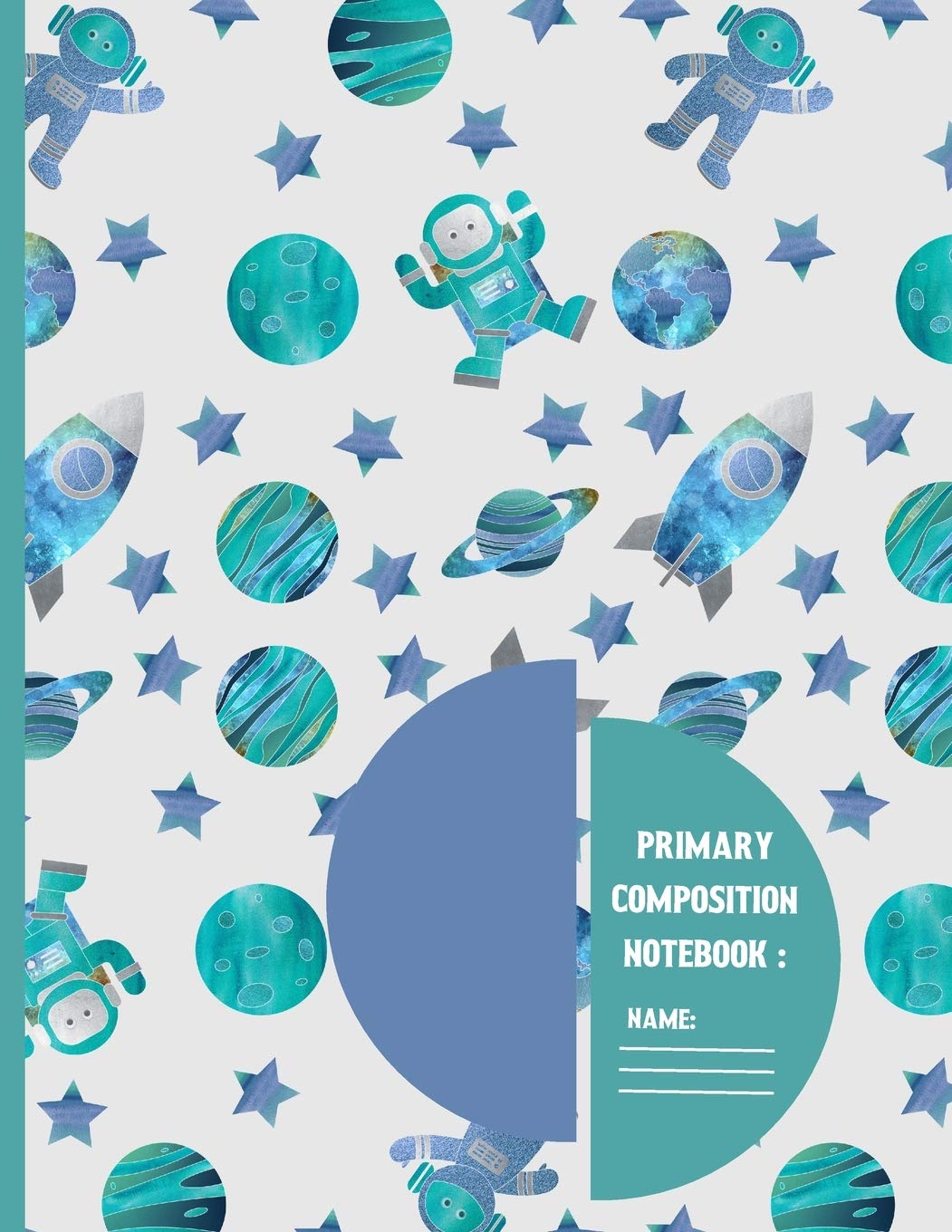 Primary Composition Notebook: Lavender In space Adventures cute & elegant Story Paper to write in.,Used