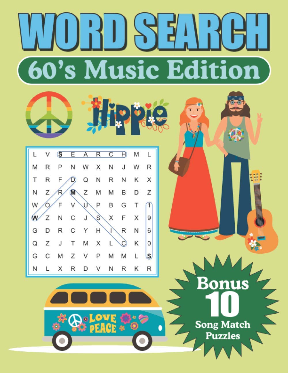 Word Search 60's Music Edition: Large Print Word Find Puzzles,Used