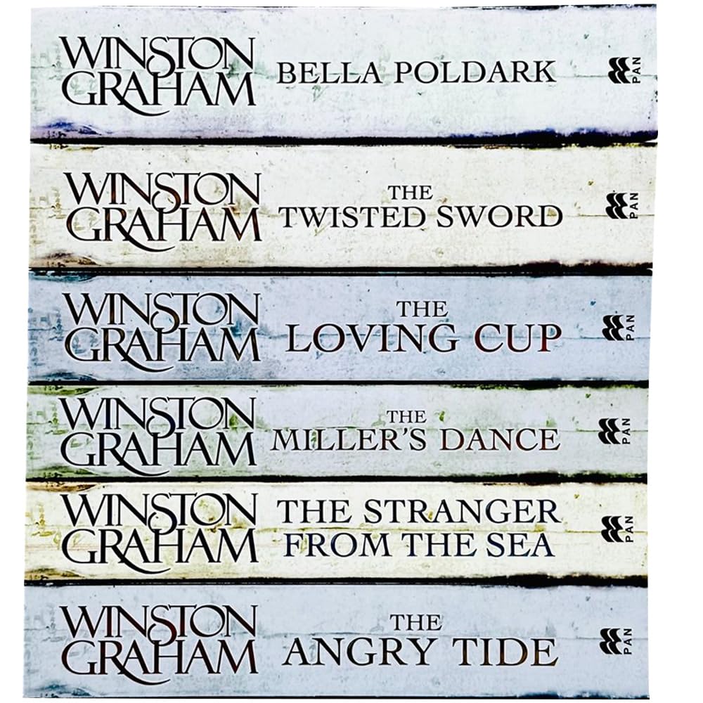 Poldark by Winston Graham Series Books 7  12 Gift Box Set Collection Set (Angry Tide, Stranger From The Sea, Millers Dance, Lov,Used