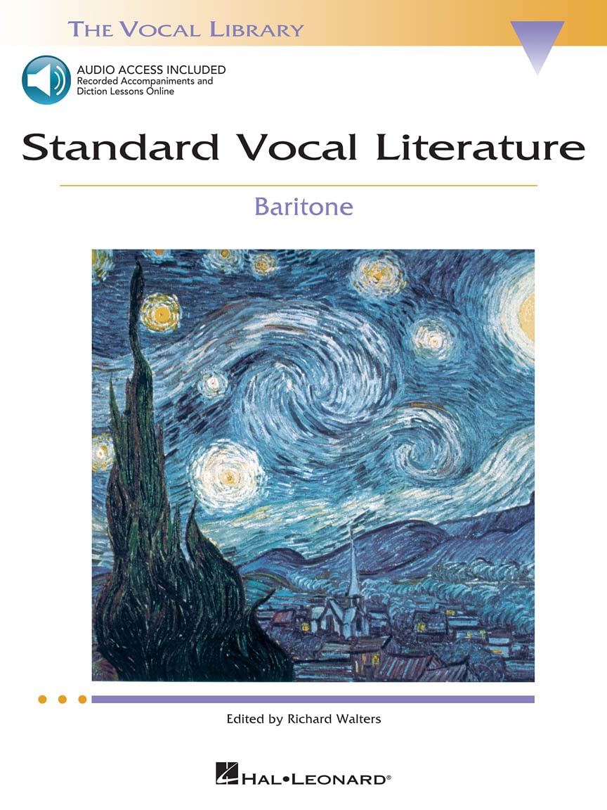 Standard Vocal Literature  An Introduction to Repertoire  Richard Walters  Baritone Sheet Music Book  30 Art Songs and Arias f
