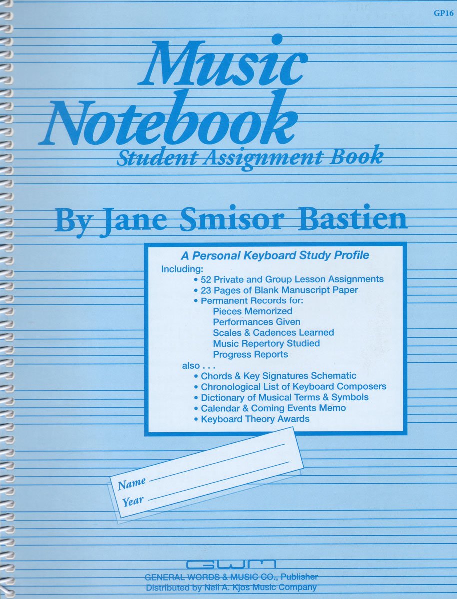 GP16  Music Notebook Student Assignment Book,Used