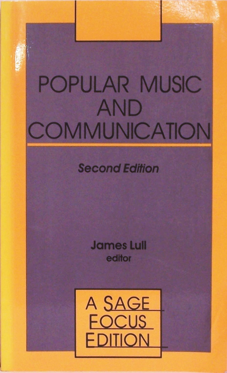 Popular Music And Communication (Sage Focus Editions),Used