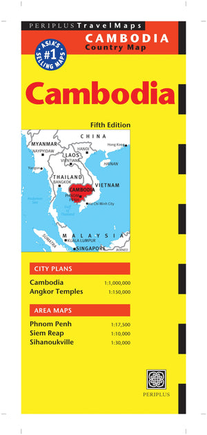 Cambodia Travel Map Fifth Edition
