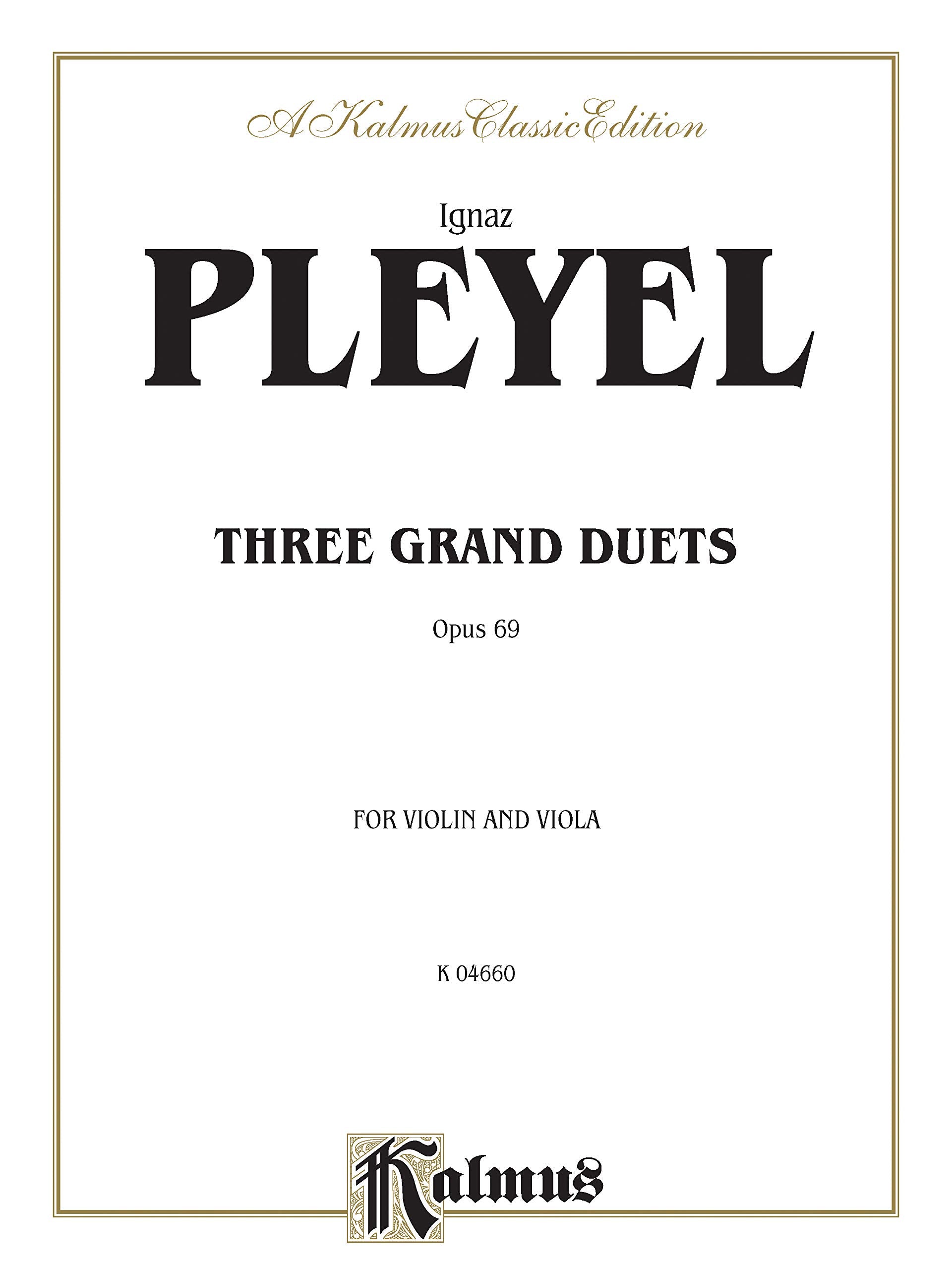Three Grand Duets, Op. 69 (Kalmus Edition),Used