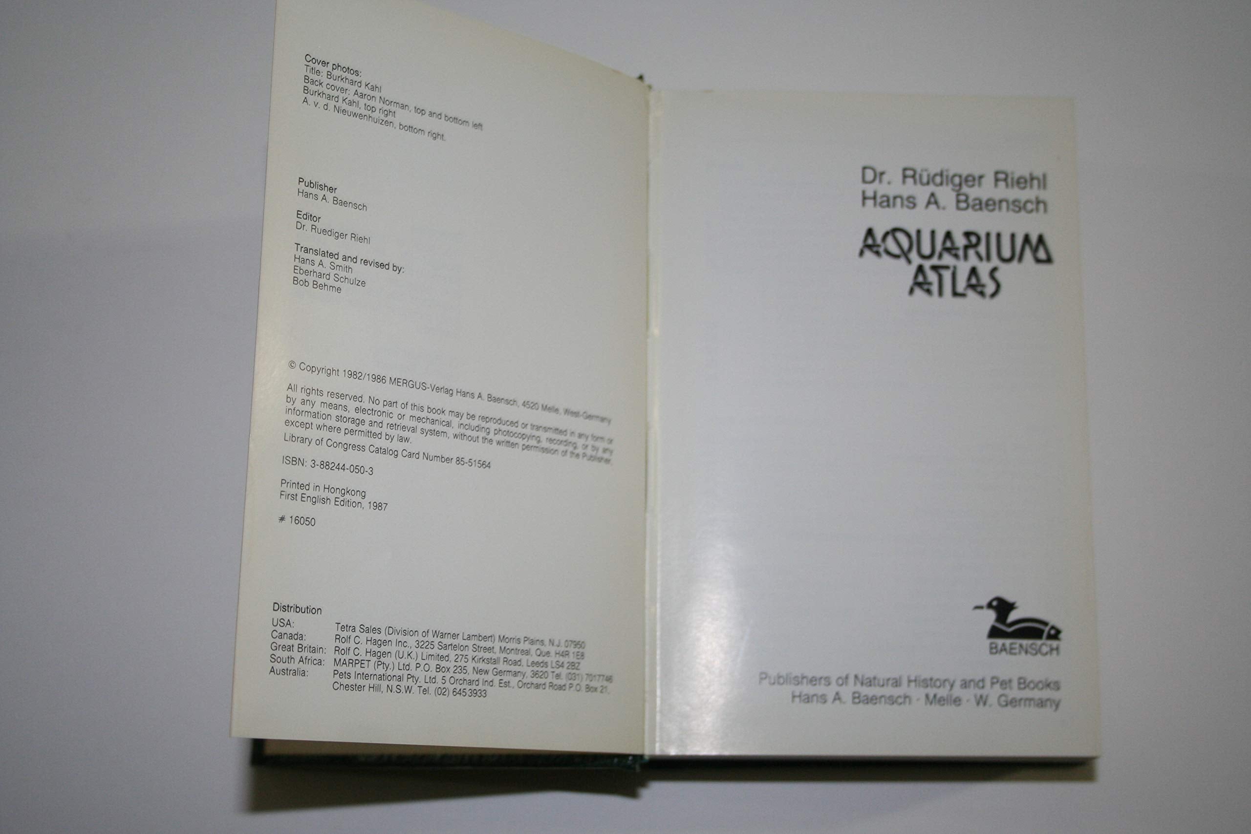 Aquarium Atlas, Vol. 1,New
