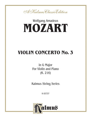 Violin Concerto No. 3 in G Major, K. 216 (Kalmus Edition),Used