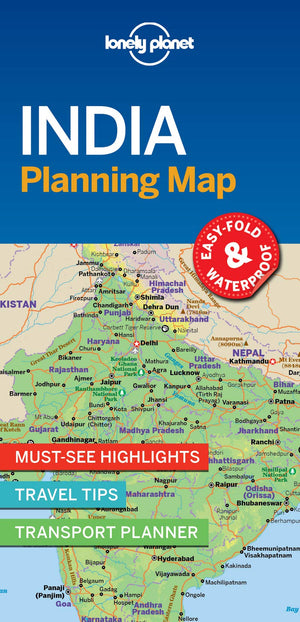 Lonely Planet India Planning Map,New
