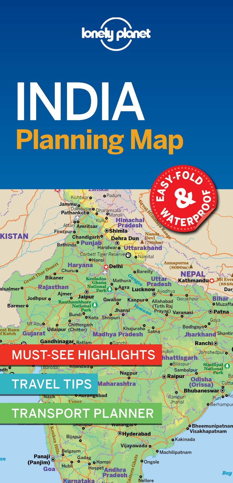 Lonely Planet India Planning Map,Used
