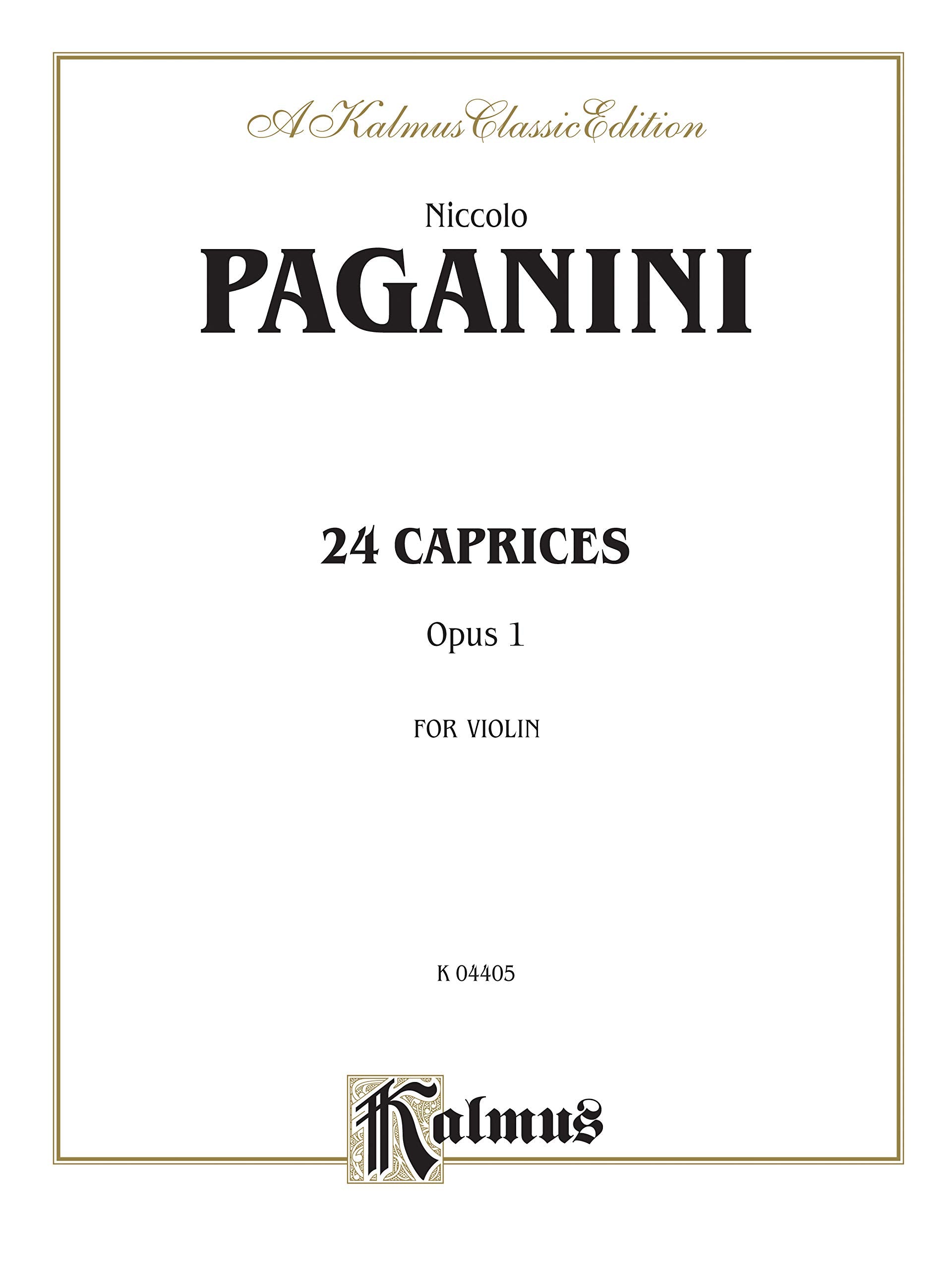 Twentyfour Caprices, Op. 1: Unaccompanied (Kalmus Edition),Used