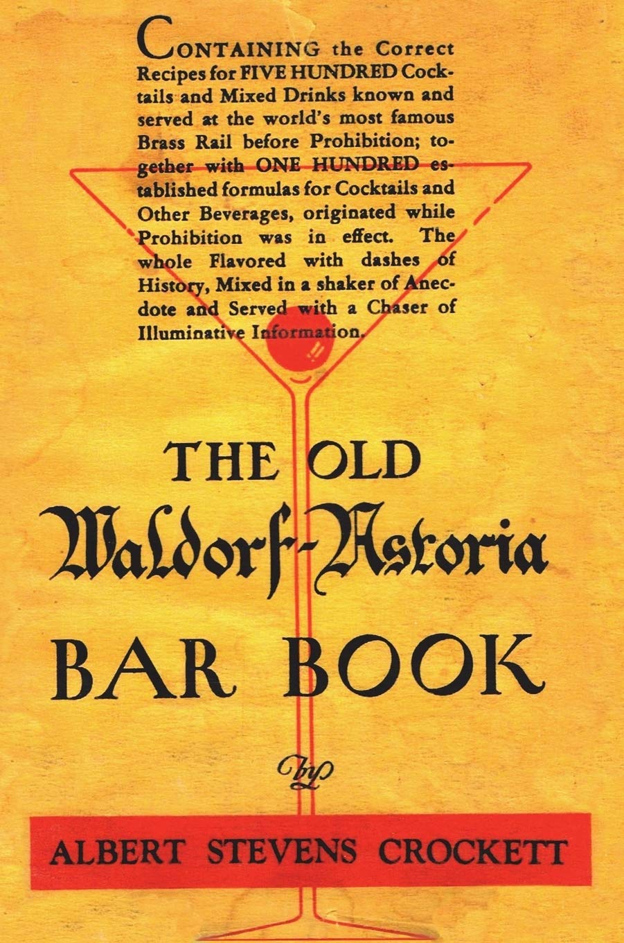 The Old Waldorf Astoria Bar Book 1935 Reprint,Used