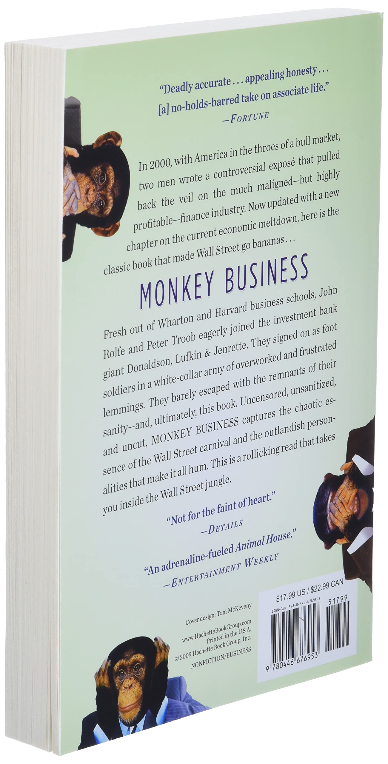Monkey Business: Swinging Through the Wall Street Jungle,Used