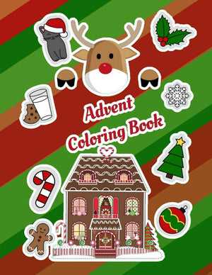 Advent Coloring Book: Christmas Calendar Workbook Colouring Activity Books For Holiday Tree (Party Favor And Mandala Meditation ,Used