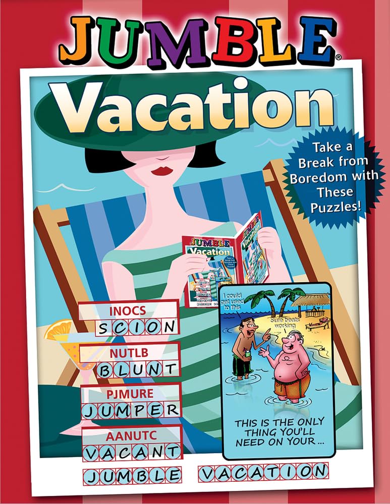 Jumble Vacation: Take a Break from Boredom with These Puzzles! (Jumbles),Used