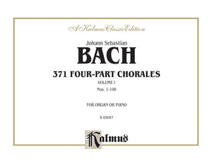 371 Fourpart Chorales, Vol 1: Nos. 1198 (For Organ Or Piano), Comb Bound Book (Kalmus Edition),New