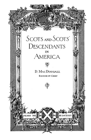 Scots And Scots' Descendants In America,Used