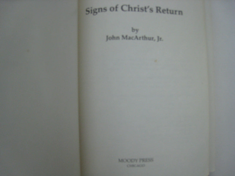 Signs of Christ Return,Used