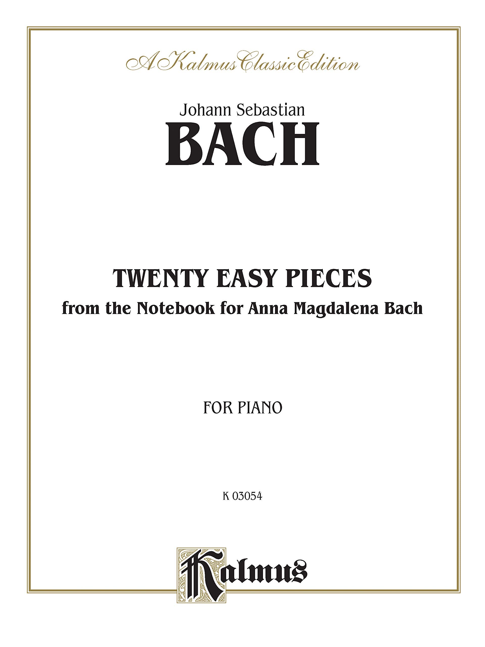 Twenty Easy Pieces from the Anna Magdalena Notenbuch (Kalmus Edition),Used