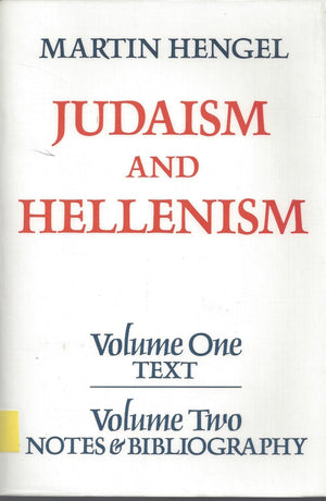 Judaism and Hellenism: Studies in their encounter in Palestine during the Early Hellenistic Period (Vols. 1 & 2),Used