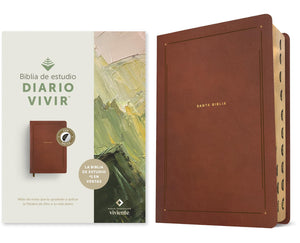 Biblia De Estudio Del Diario Vivir Ntv (Sentipiel, Caf, ndice, Letra Roja) (Spanish Edition)