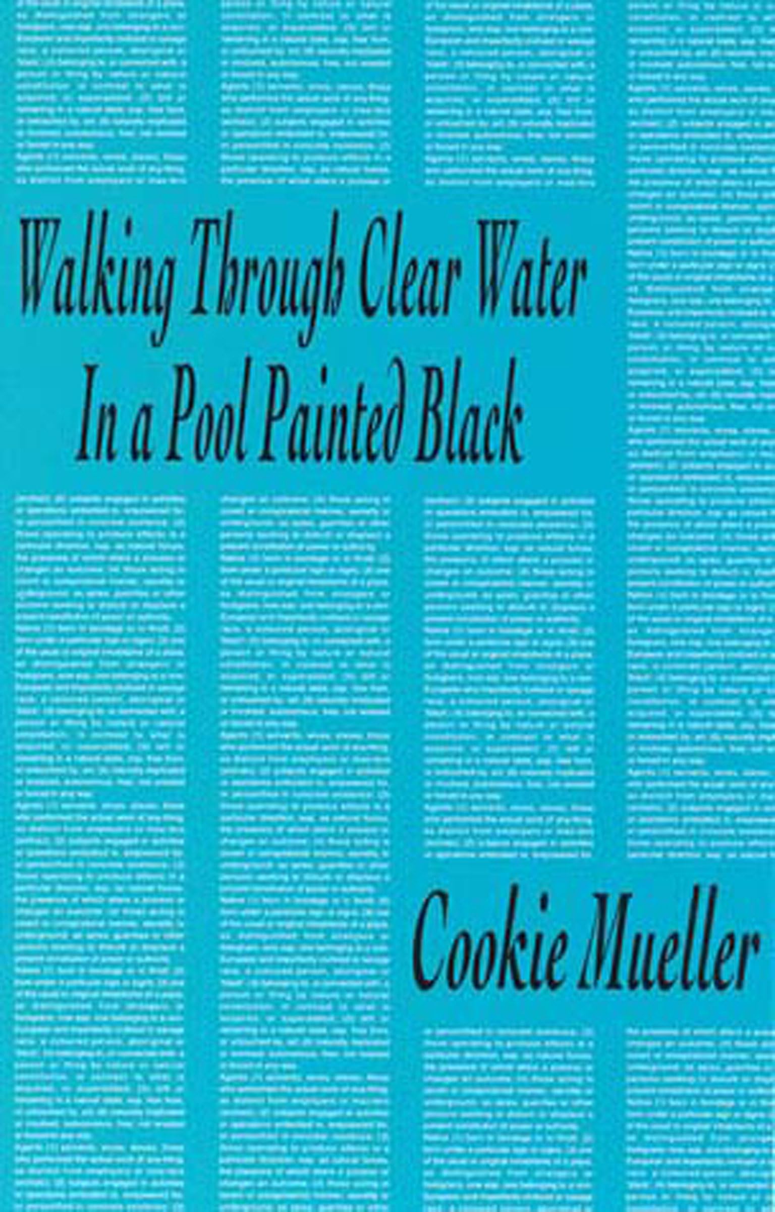 Walking Through Clear Water In A Pool Painted Black (Native Agents),Used