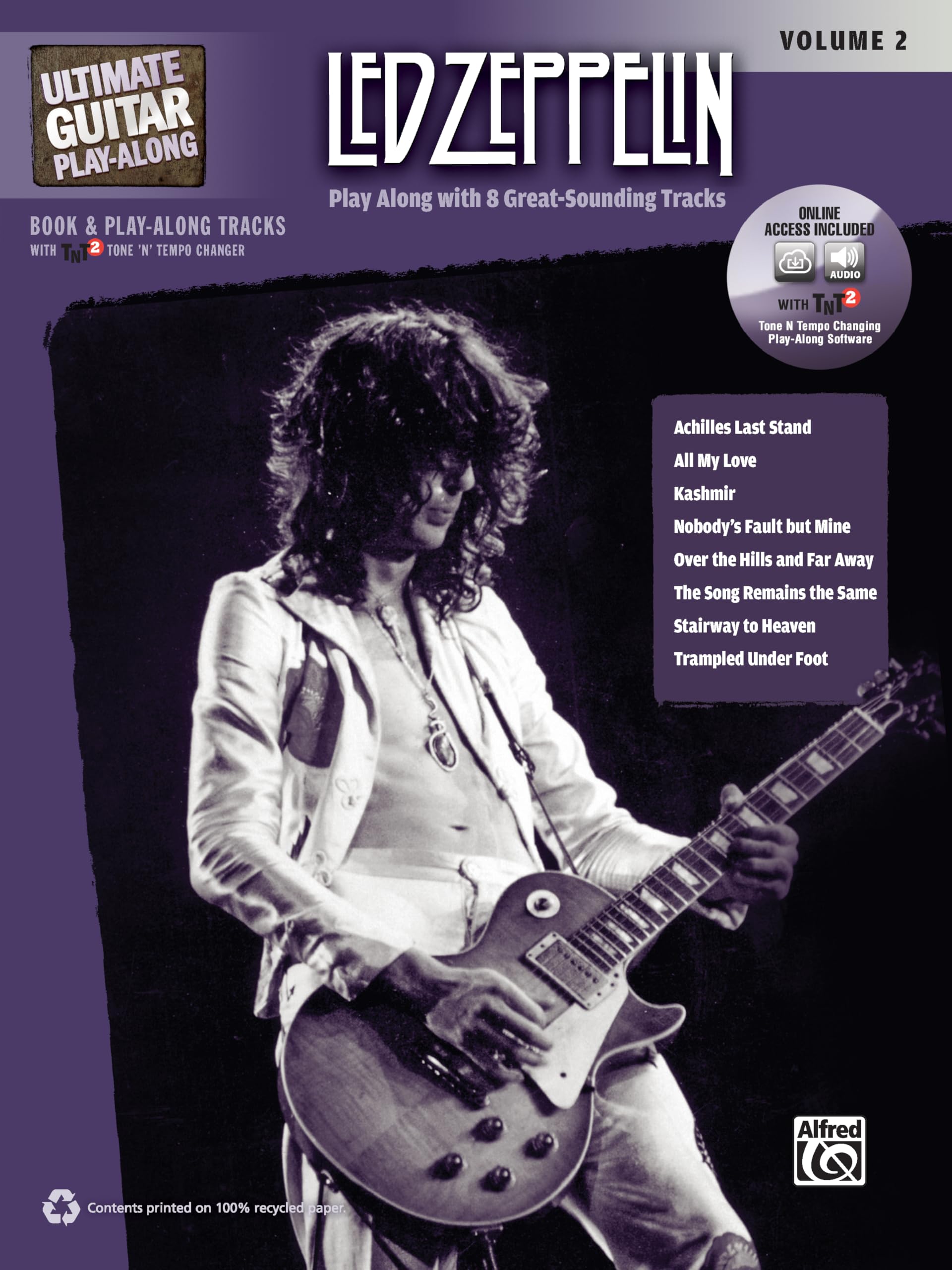 Ultimate Guitar PlayAlong Led Zeppelin, Vol 2: Authentic Guitar TAB, Book & Online Audio/Software (Ultimate PlayAlong, Vol 2),Used