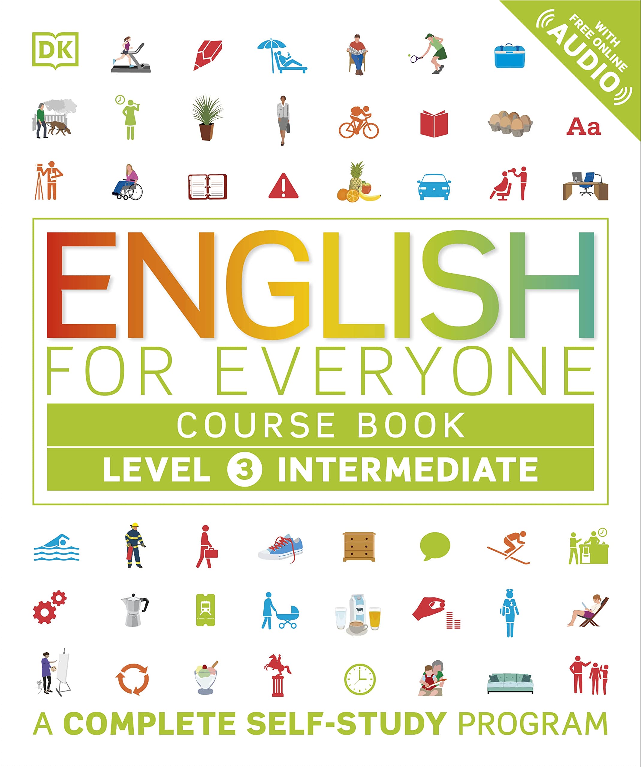 English for Everyone: Level 3 Course Book  Intermediate English: ESL for Adults, an Interactive Course to Learning English,Used