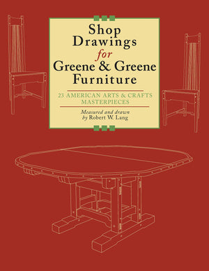 Shop Drawings for Greene & Greene Furniture: 23 American Arts and Crafts Masterpieces (Fox Chapel Publishing),Used