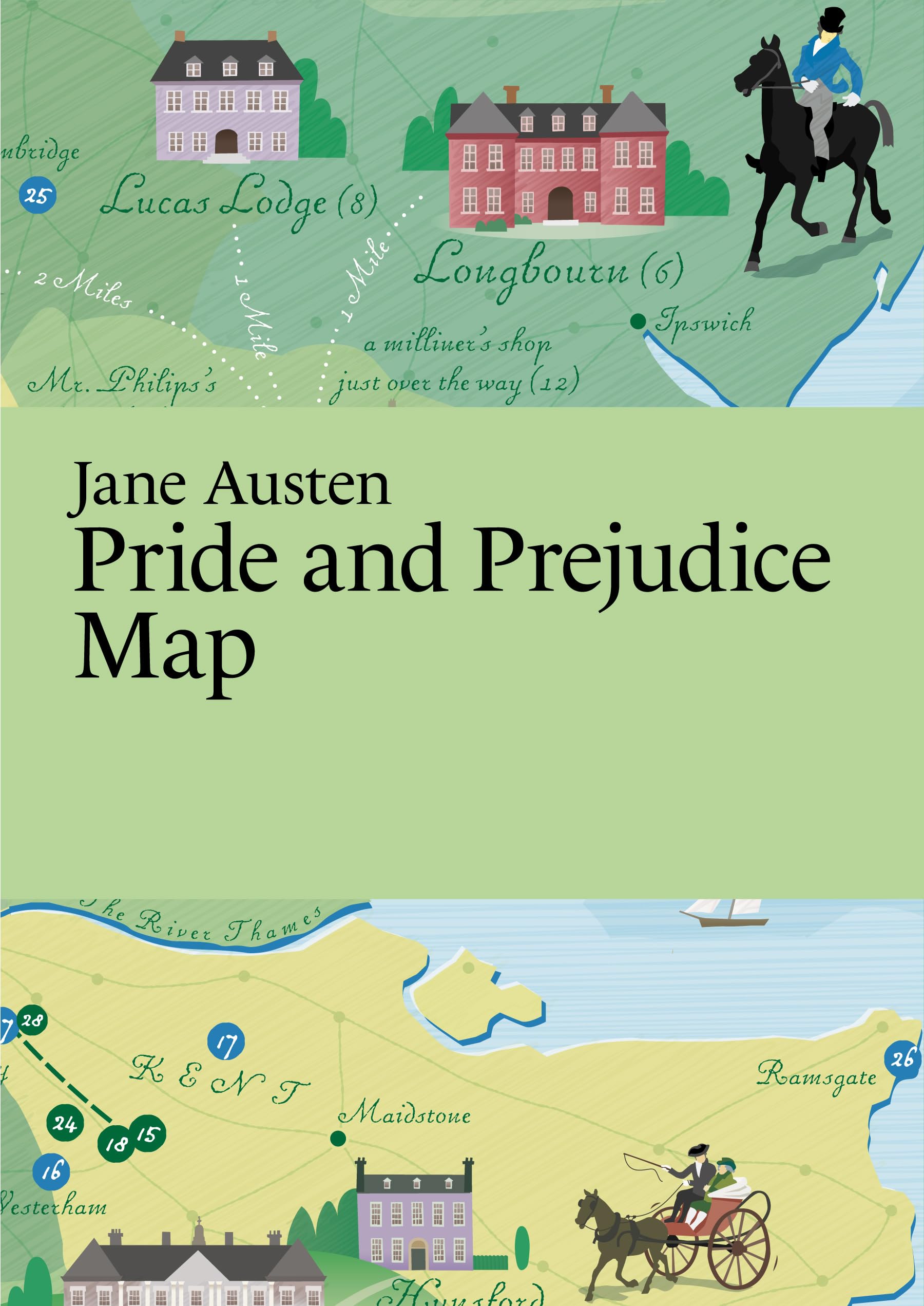 Jane Austen: Pride and Prejudice Map (Paris Grafik's Literary Maps),New