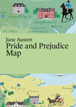 Jane Austen: Pride and Prejudice Map (Paris Grafik's Literary Maps),Used