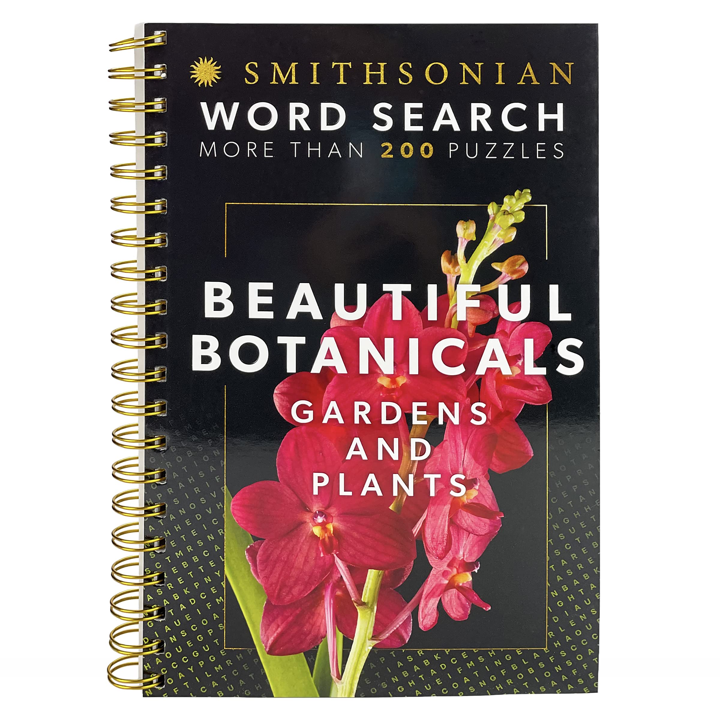 Smithsonian Word Search Gardens & Plants  Beautiful Botanicals Spiralbound Puzzle Multilevel Word Search Book For Adults Incl,Used