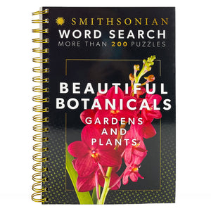 Smithsonian Word Search Gardens & Plants  Beautiful Botanicals Spiralbound Puzzle Multilevel Word Search Book For Adults Incl,Used