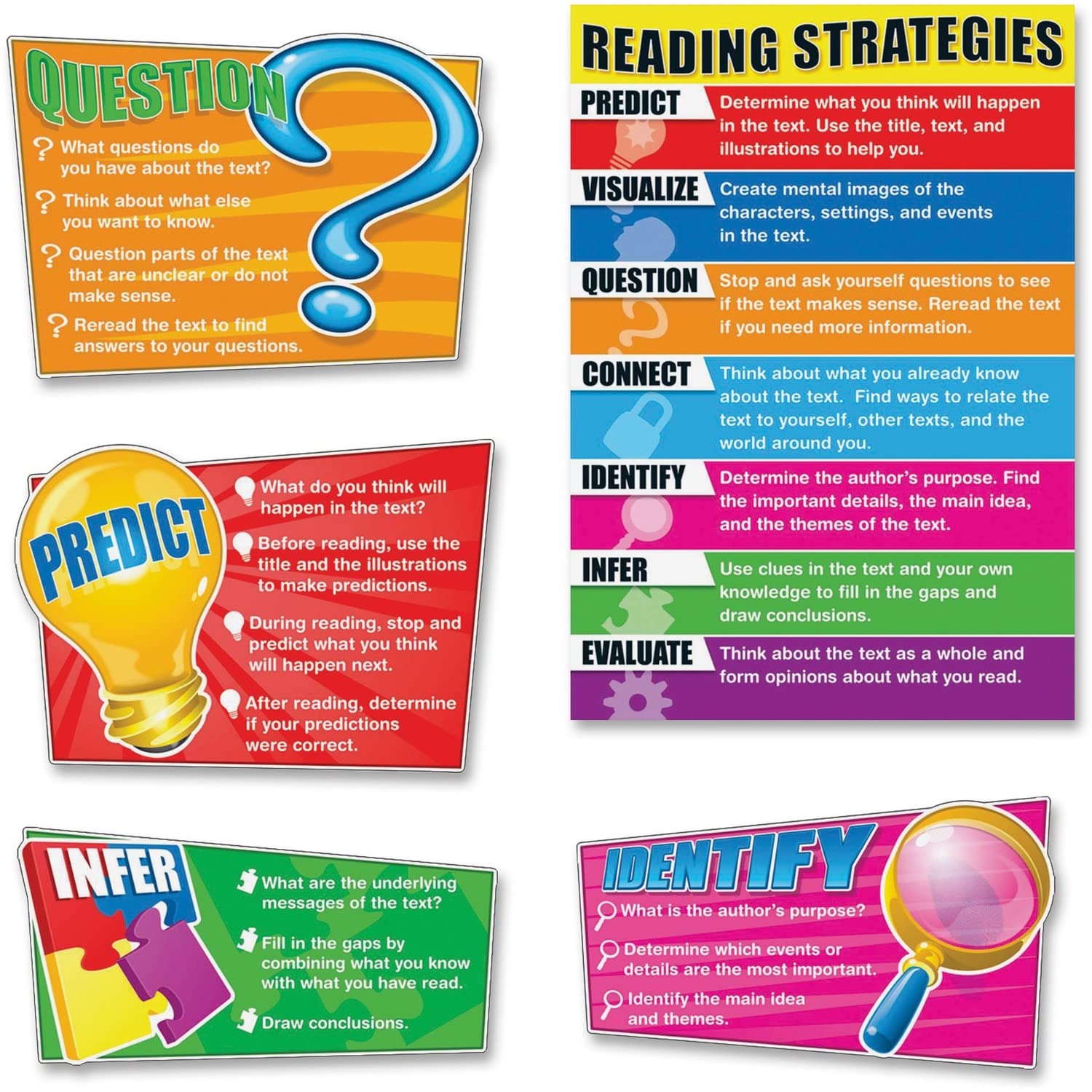 Carson Dellosa Reading Strategies Bulletin Board Set