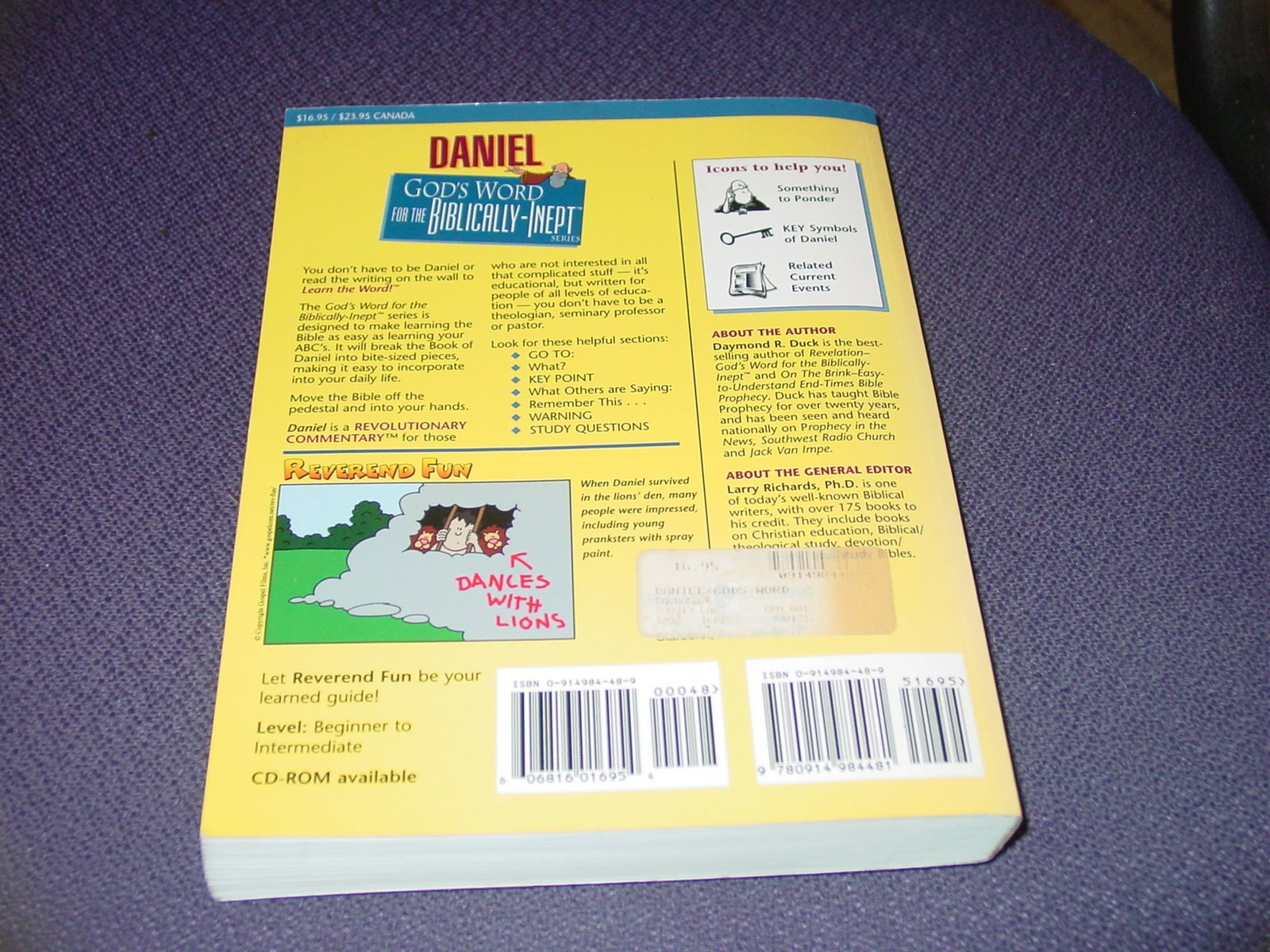 Daniel (God's Word for the BiblicallyInept Series : New International Version),Used