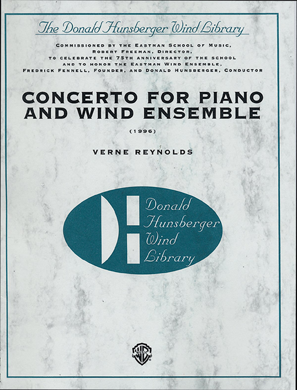 Concerto for Piano and Wind Ensemble (1996 (The Donald Hunsberger Wind Library),Used
