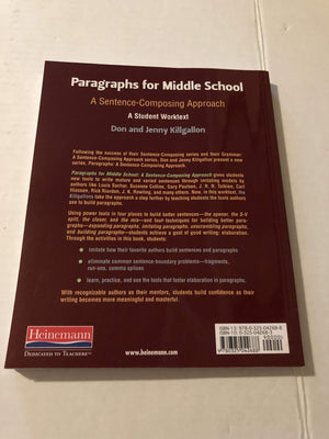 Paragraphs for Middle School: A SentenceComposing Approach,Used