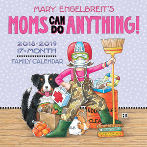 Mary Engelbreit's Moms Can Do Anything! 20182019 17Month Family Wall Calendar,Used
