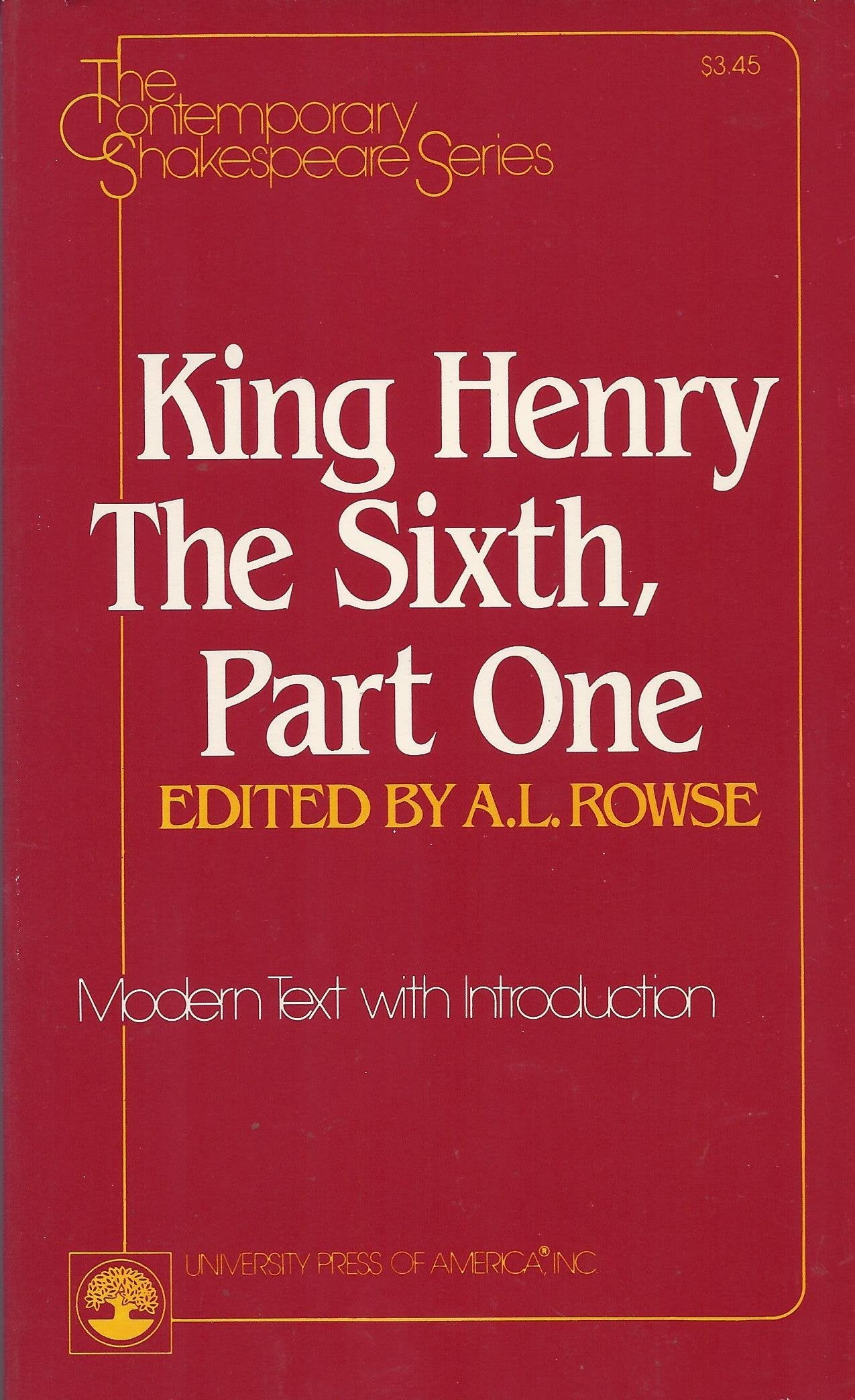 King Henry VI, Part One (Contemporary Shakespeare Series),Used