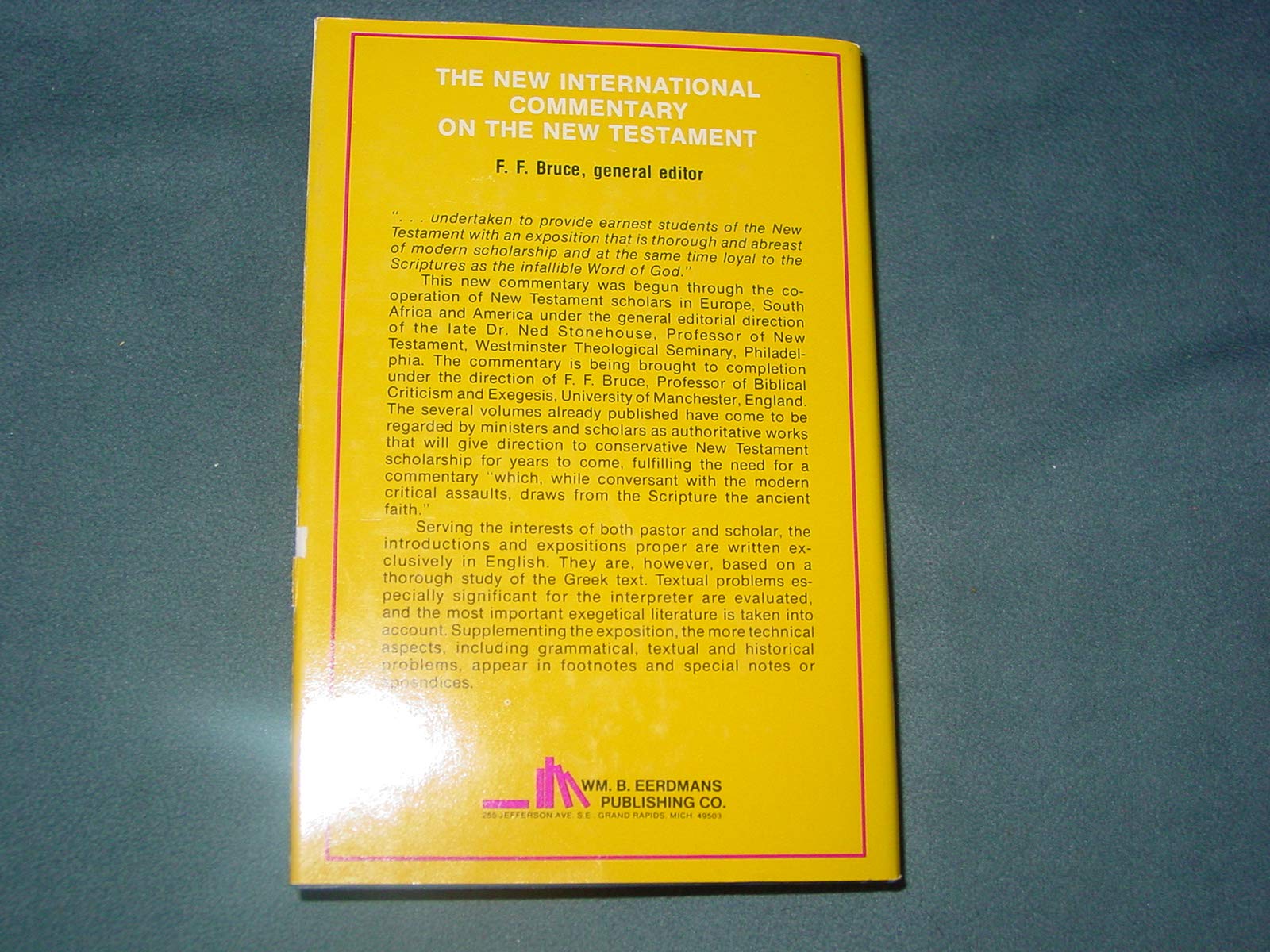 The Book of the Acts (New International Commentary on the New Testament),Used