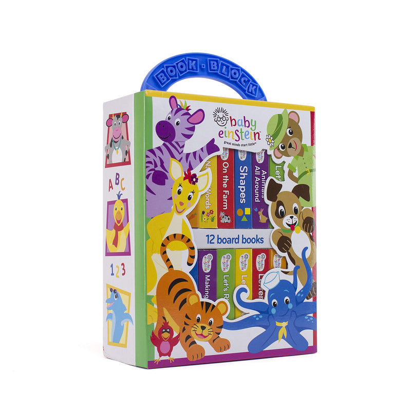 Baby Einstein  My First Library Board Book Block 12Book Set  PI Kids,Used