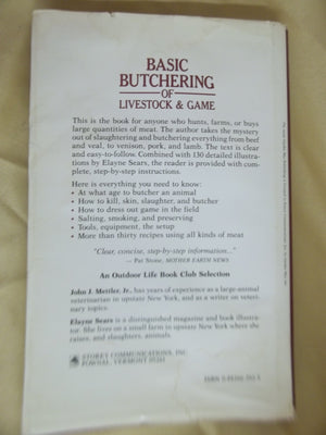 Basic Butchering Of Livestock & Game,New