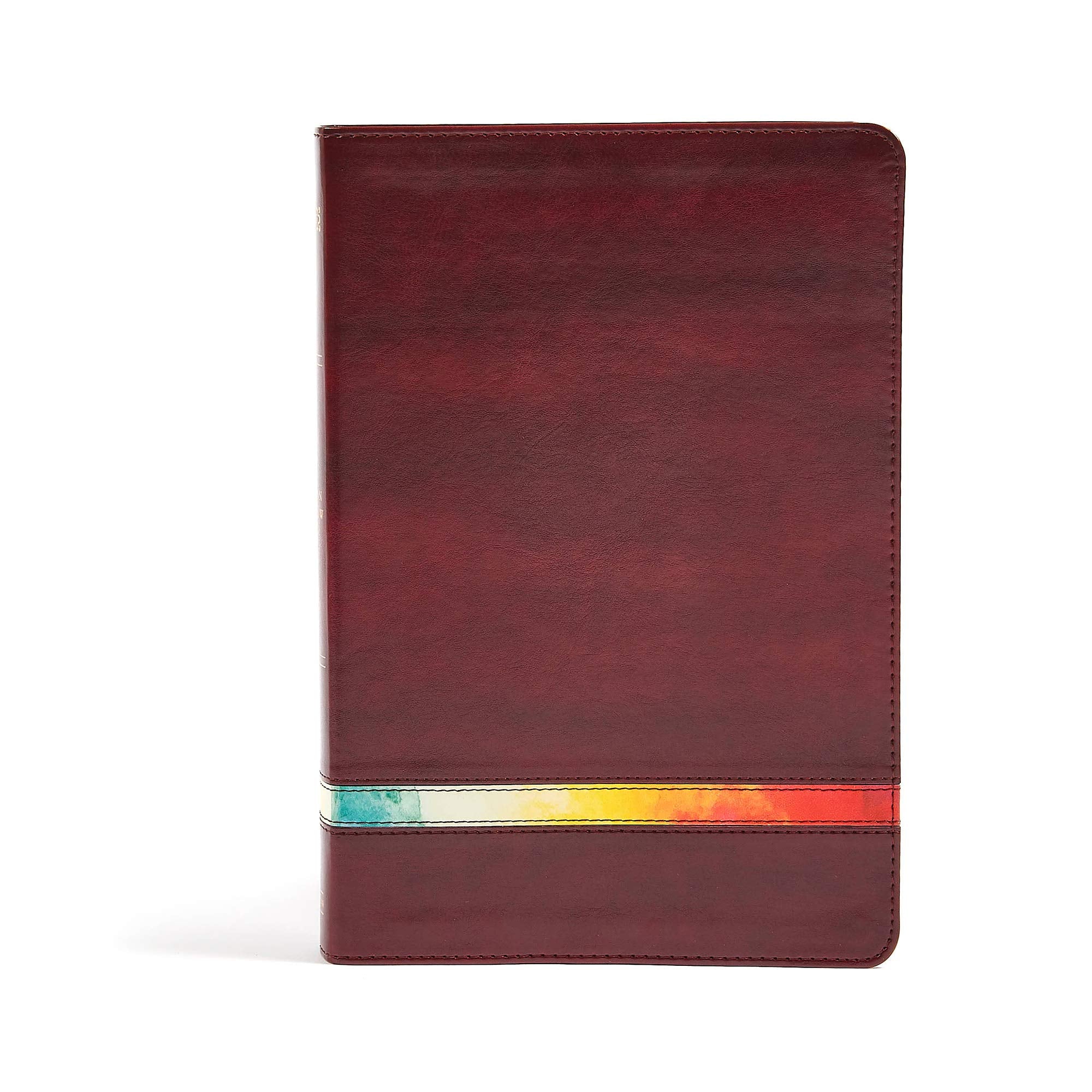 Niv Rainbow Study Bible, Maroon Leathertouch