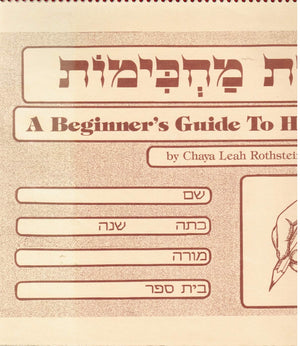 Osios Machkimos: Beginner'S Guide To Hebrew Script,Used