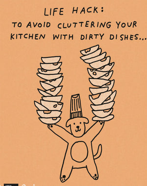 Humor Us Greeting Cards: Just For Laughs  Life Hack (Pack Of 6)