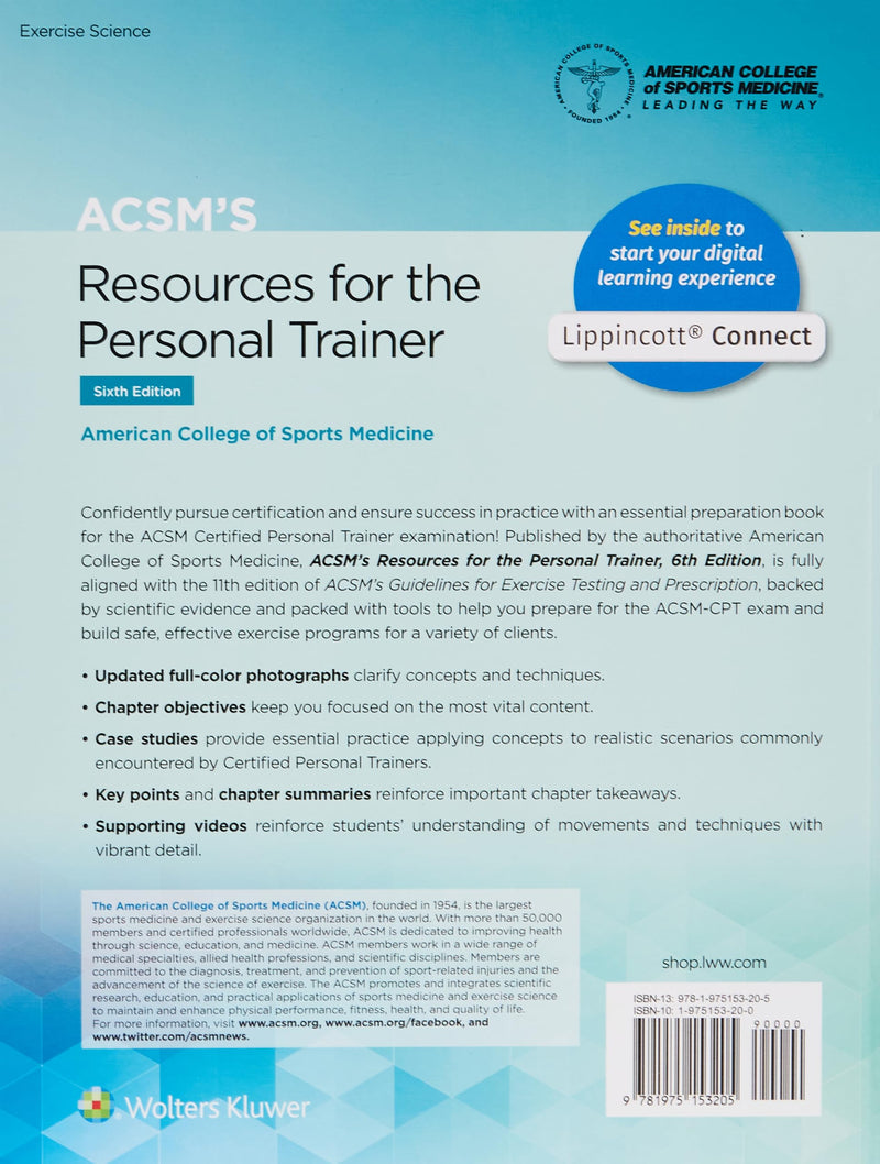 Acsm'S Resources For The Personal Trainer (American College Of Sports Medicine)