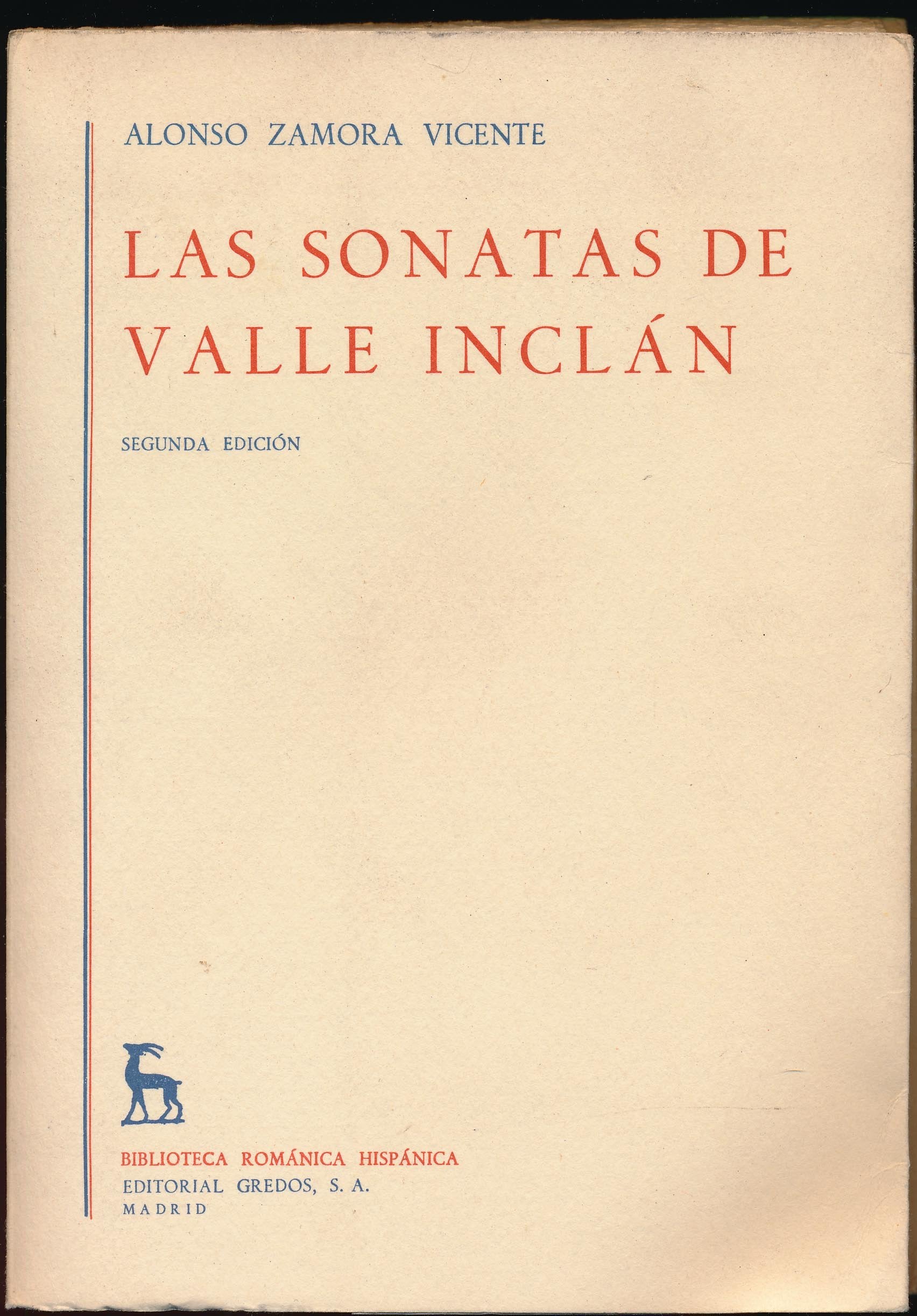 Sonatas Valleinclan (Biblioteca Romanica Hispanica / Romanic Hispanic Library) (Spanish Edition),Used
